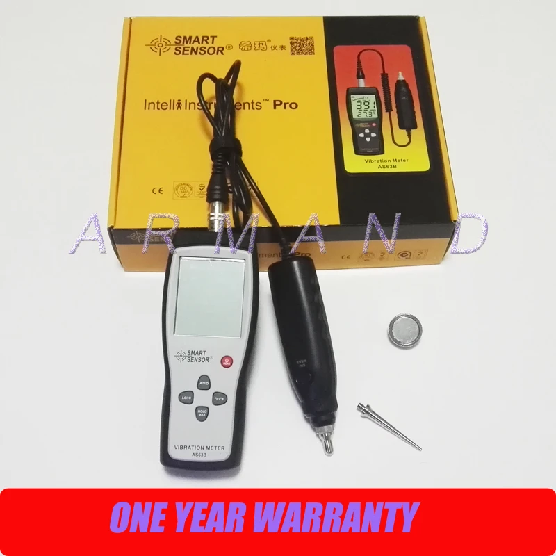 AS63B цифровой Виброметр Анализатор отдельный зонд датчик 0 1 199 9 м/с 10 Гц кГц|gauge