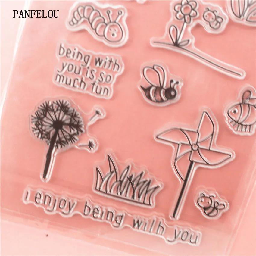 PANFELOU прекрасный червь прозрачный силиконовый штамп/печать для DIY