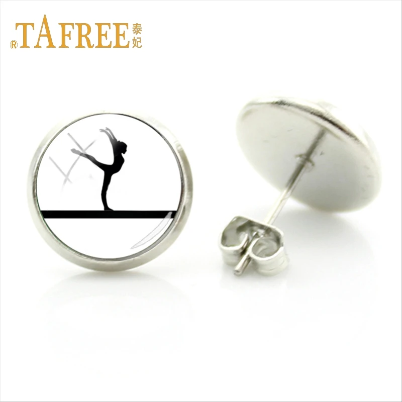 Серьги гвоздики TAFREE Изящные для танцовщицы балета студента любовь гимнастика