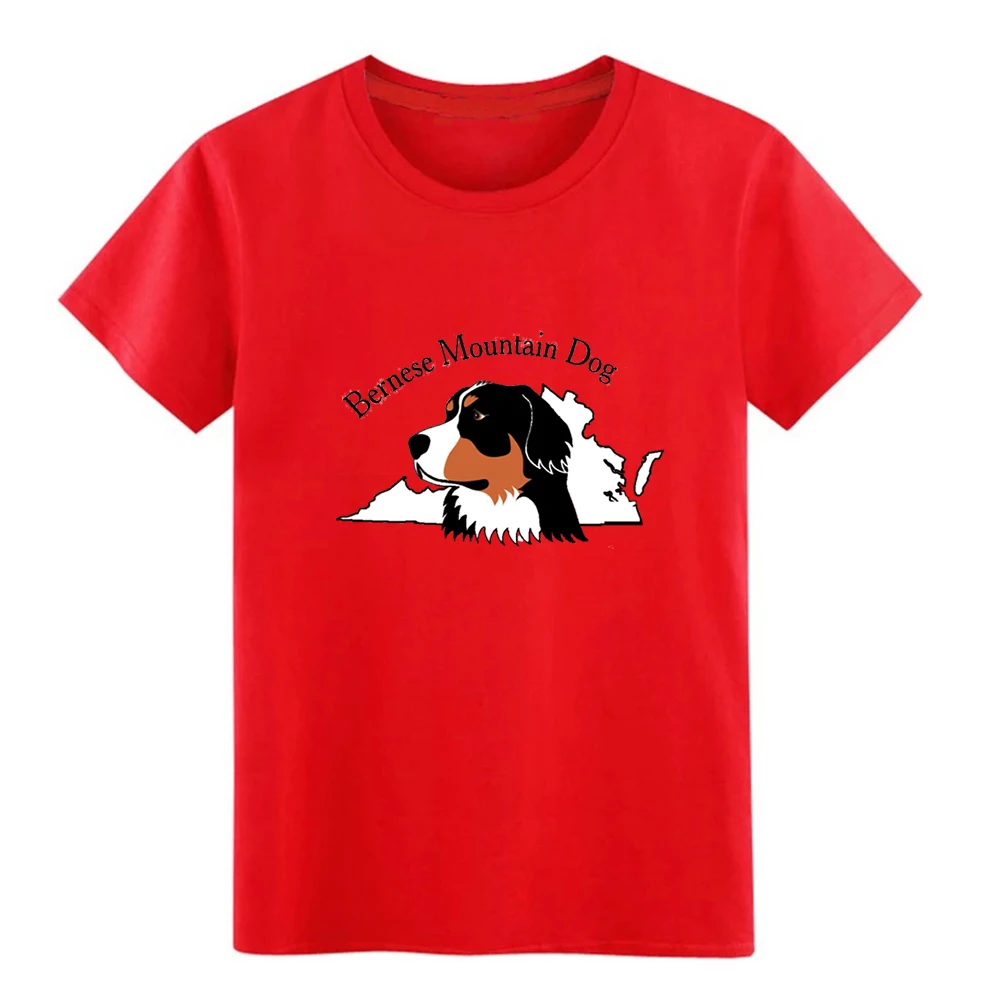 Мужская футболка Bernese Mountain Dog дизайнерская с круглым воротником семейная