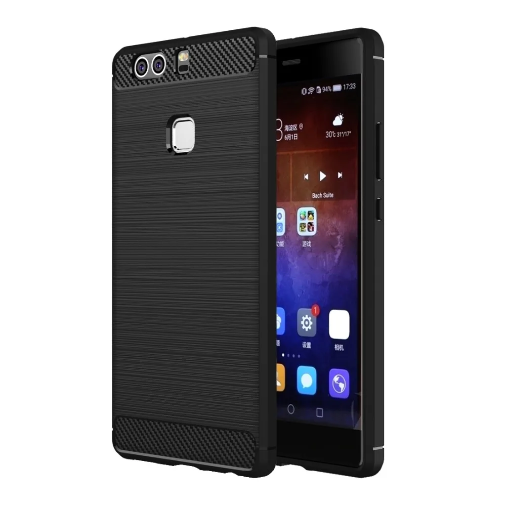 P9 Lite чехол для телефона Huawei Plus / P8 матовая текстура из волокна ТПУ прочный