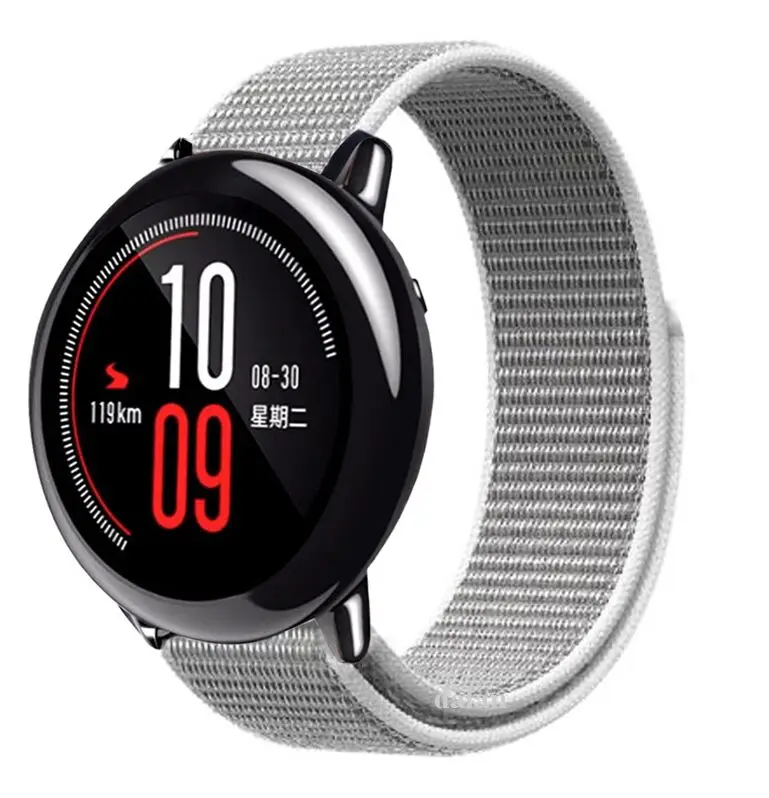 Цветной нейлоновый ремешок для часов 22 мм 20 мм для samsung gear S3 S2 Sport Galaxy Watch 46 мм 42 мм ремешок для Huami Amazfit bip Pebble Time