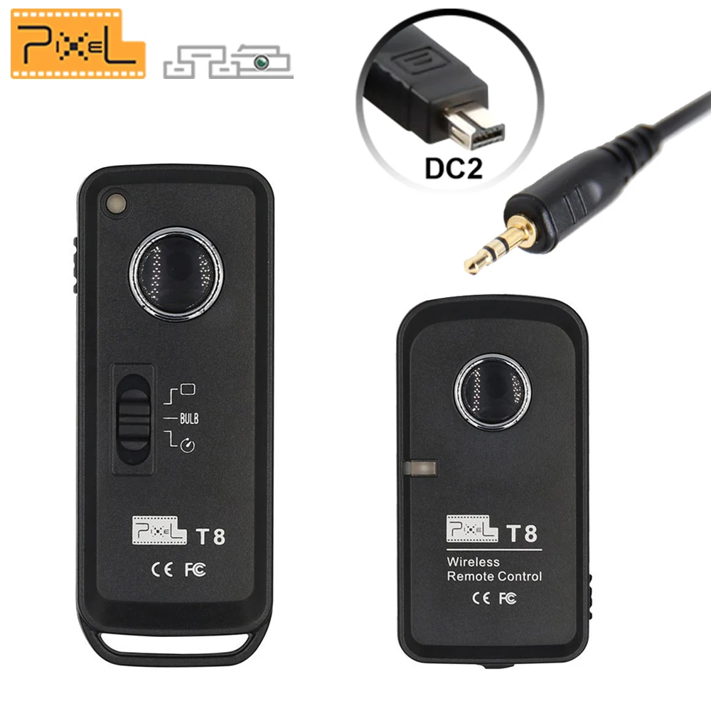 Pixel T8 для Nikon D90 D5200 D5100 D5000 D3200 D3100 D7100 беспроводной пульт дистанционного спуска