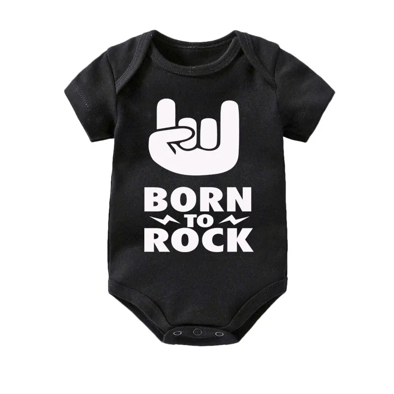 Детский хлопковый боди с короткими рукавами Culbutomind Born To Rock одежда для маленьких