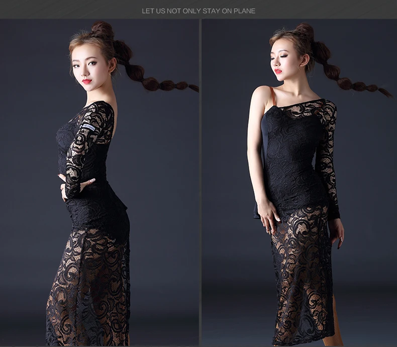 Платье для латинских танцев, юбка с разрезом, Vestidos De Baile, латино, сальса, одно плечо, дизайн, танцевальная одежда для женщин, сальса, танго, юбки Q3149