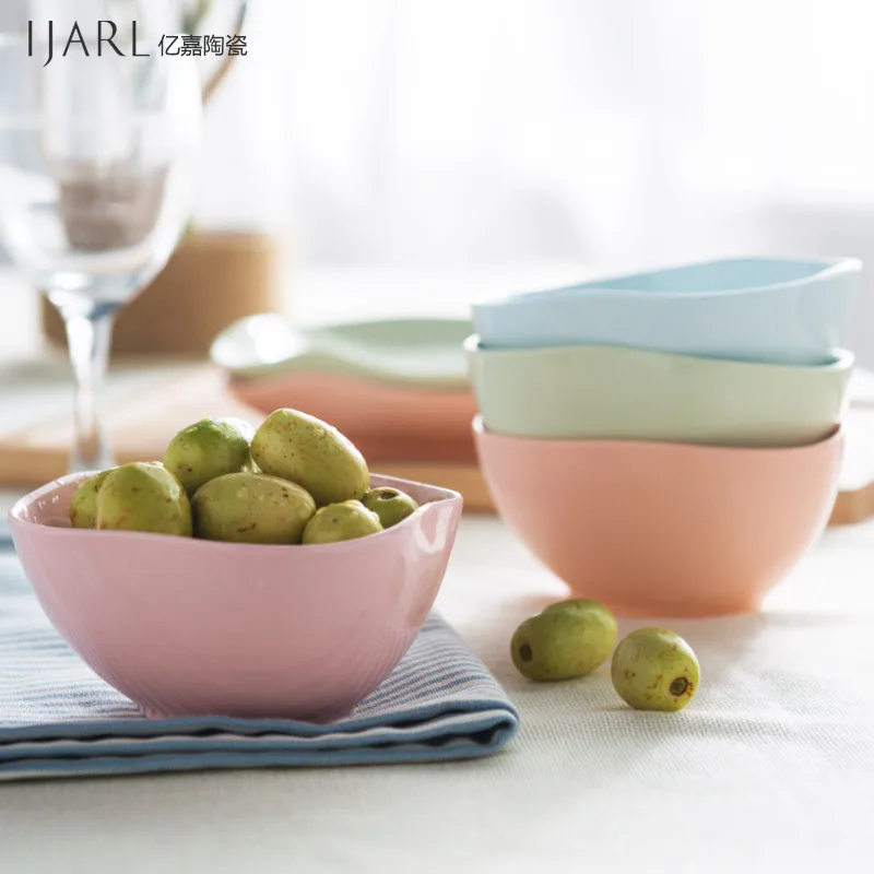 Ijarl Ka billion creative Steamed Rice Korean ceramic bowl dessert 4.5 inch small tableware mud color | Дом и сад