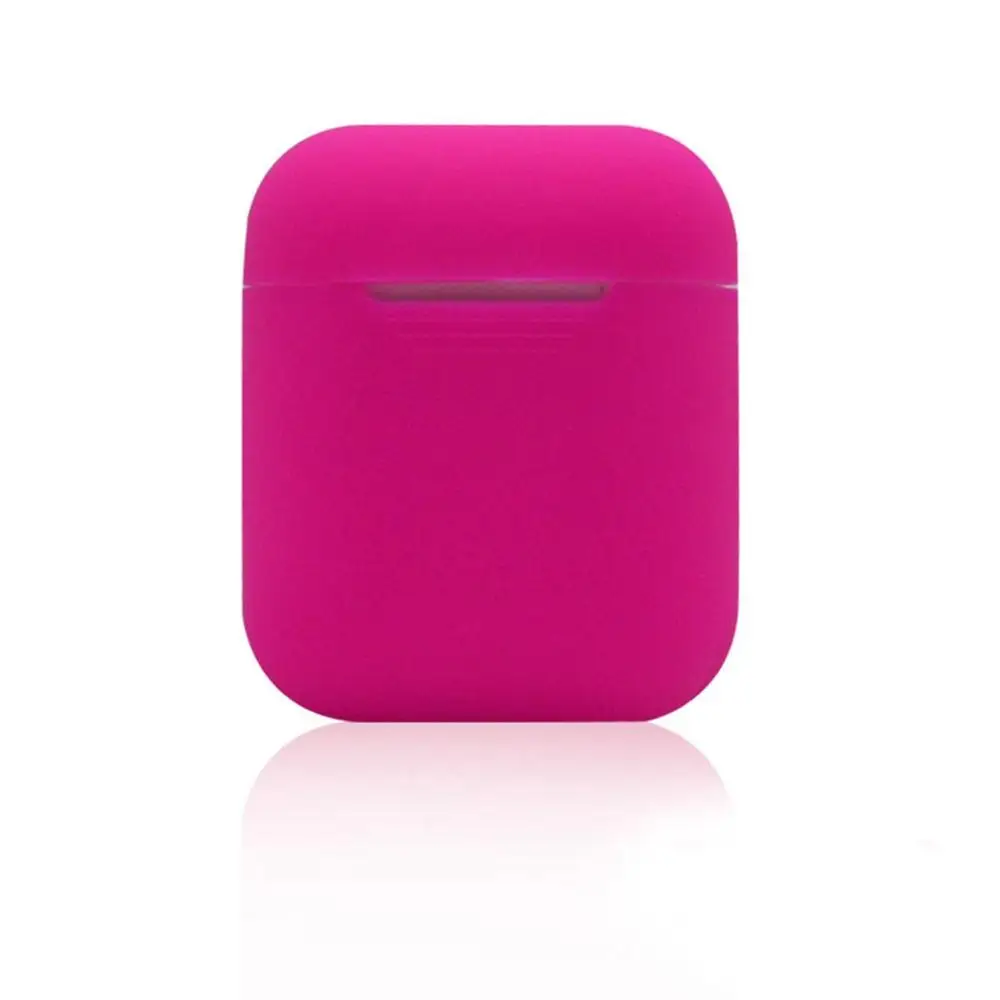 Мягкий силиконовый чехол, наушники для Apple Airpods, чехол, Bluetooth, беспроводные наушники, защитный чехол, коробка для Air Pods, наушники, сумка - Цвет: Бордовый