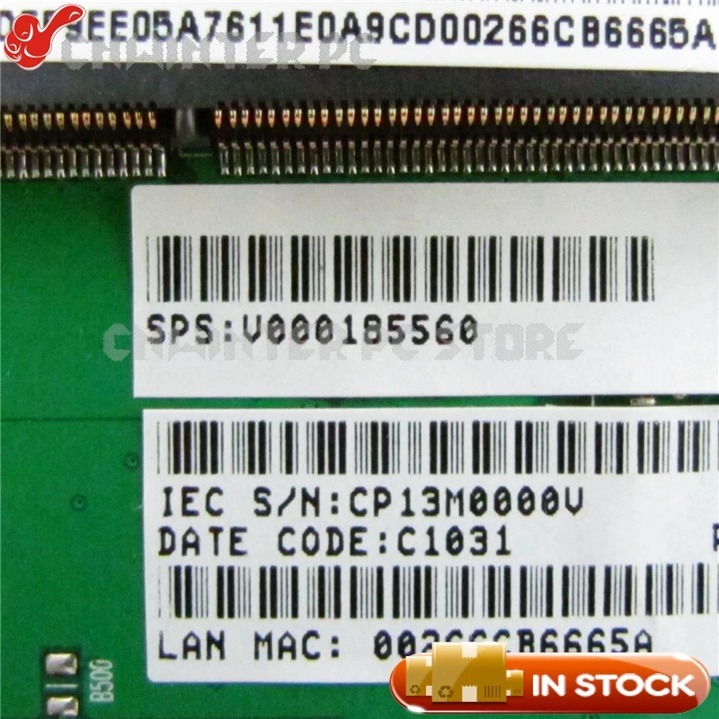 Материнская плата NOKOTION V000185590 для ноутбука Toshiba Satellite L505 материнская HM55 DDR3 6050A2284301 MB
