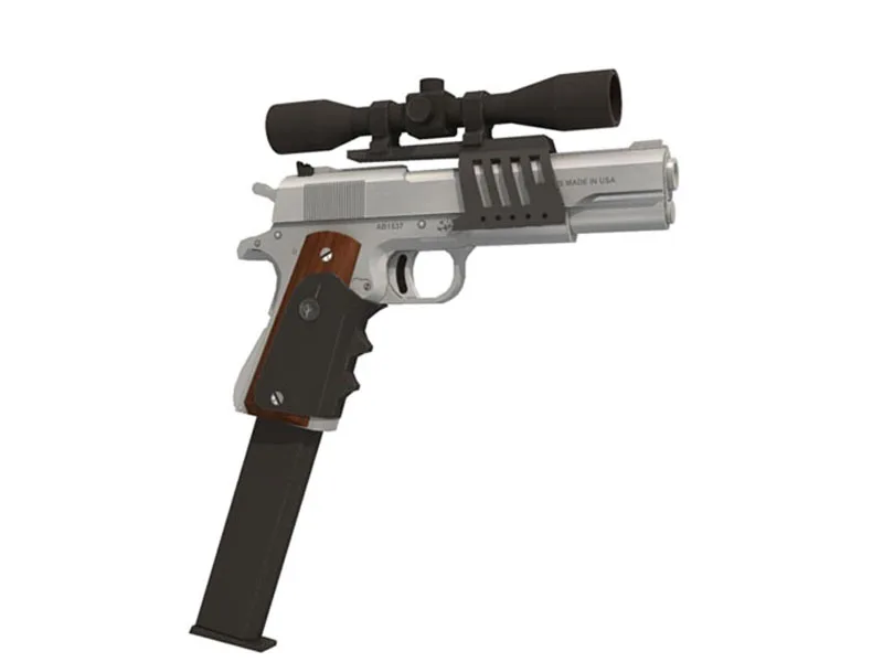 DIY 1:1 Hitman-Silverballer Colt M1911 пистолет Бумажная модель Сборка ручной работы 3D игра-головоломка детская игрушка