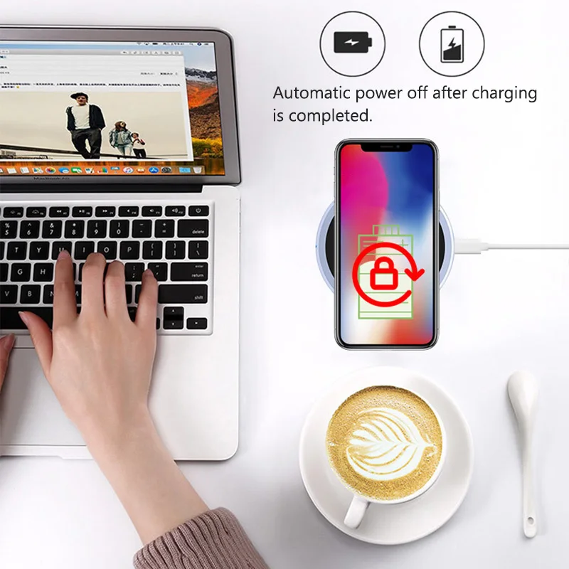 7,5 Вт Qi Беспроводное зарядное устройство для iPhone X/8 Plus Быстрая зарядка для samsung S8 S9 Plus для Xiaomi huawei док-станция