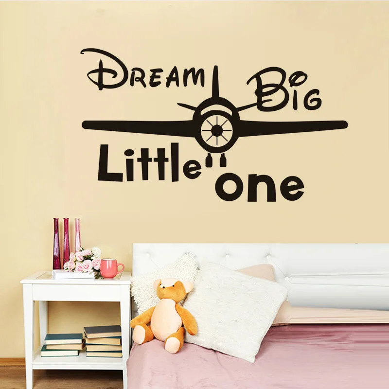 Виниловая настенная наклейка dream big little one с цитатами украшение для детской