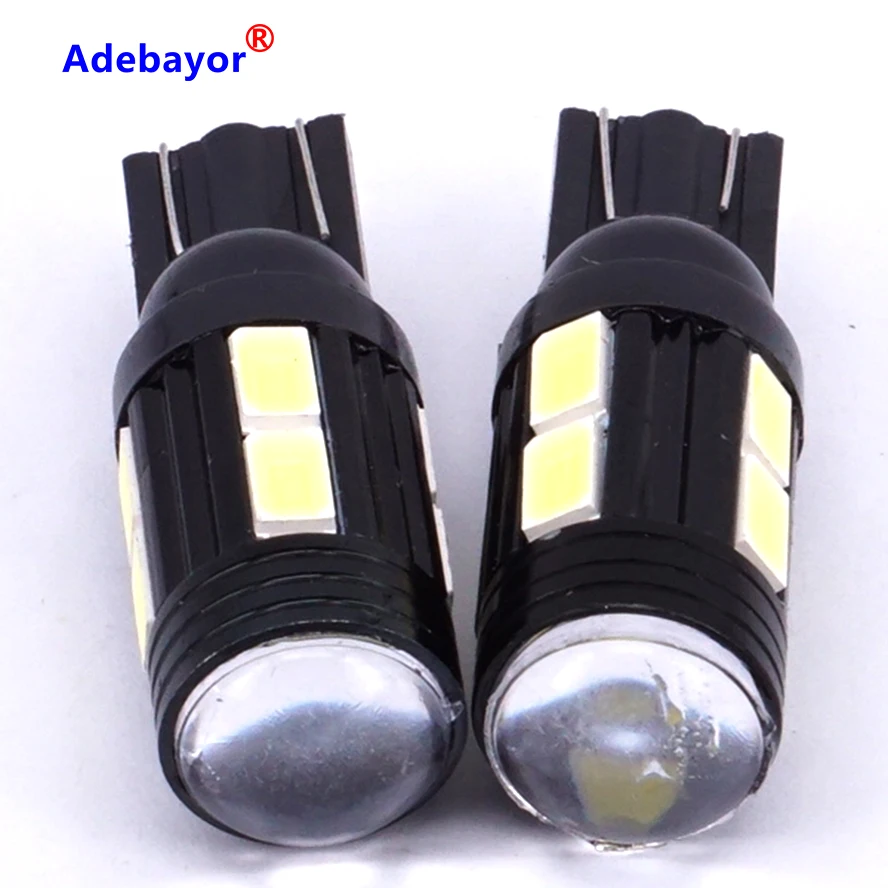 2 шт. T10 194 W5W 10 SMD 5630 LED двери автомобиля Номерной знак лампа теплоотвод Авто