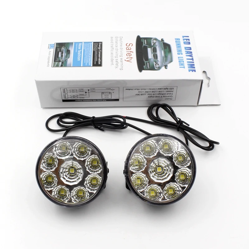 Yituancar 2 шт. 2X9 5050SMD светодиодный передний противотуманный Рабочий фонарь DRL Дневной