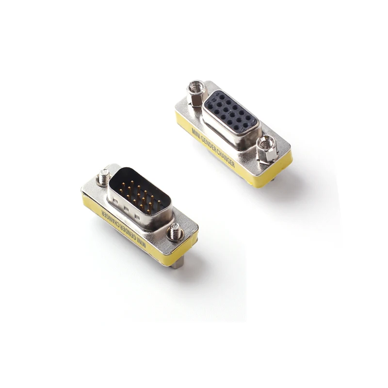 Ульт лучший D Sub 15pin VGA папа мама M/F конвертер монитора DB15 RGB HDB соединитель