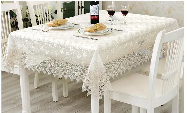 Европейская роскошная скатерть с вышивкой для обеденного стола кружевная ткань