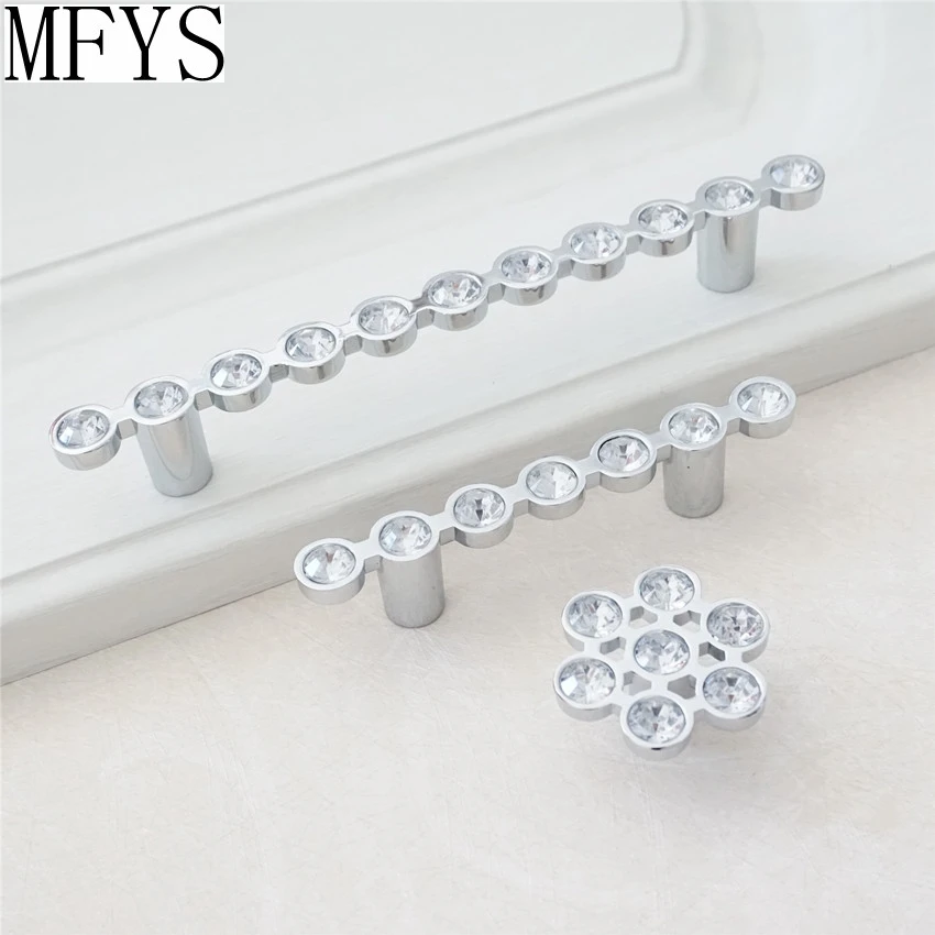 MFYS 2 52 &quot3 78&quot 5 &quotстеклянная для комода ручка круглые ручки ящиков Ручки с