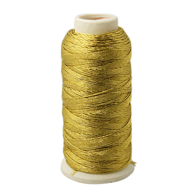 Золотистый металлический шнур Pandahall 2 шт. 1 мм 180 м/рулон|cord fringe|gold velvetcord embroidery |