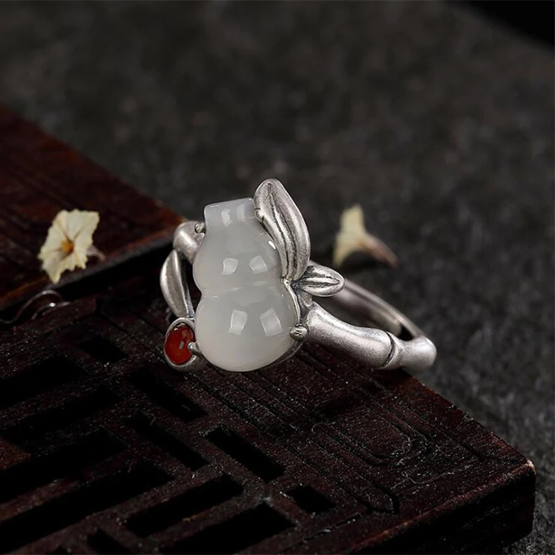 Кольца R19 из серебра 925 пробы кольца натурального камня с регулируемым мысом цвет