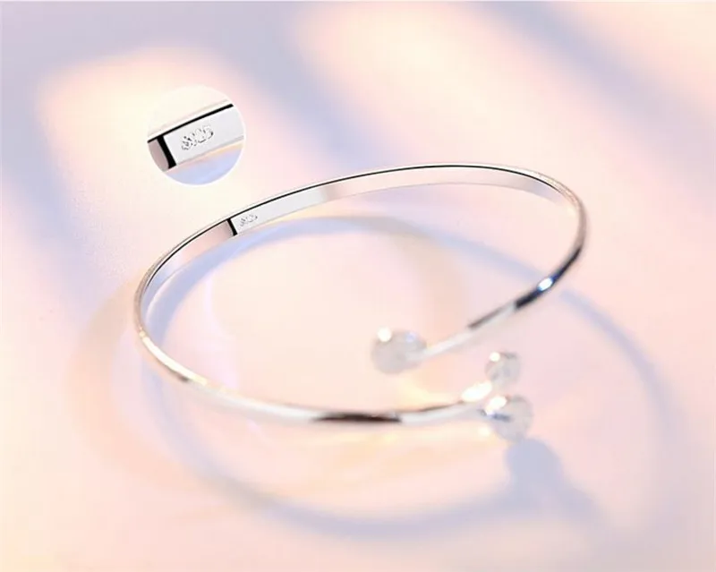 Модные посеребренные женские браслеты ювелирные изделия милые с листьями для