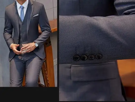 Новинка 2020 брендовый популярный серый костюм мужской блейзер в стиле смокинга