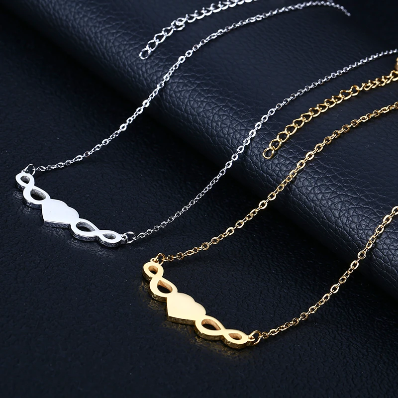 Romantic Heart Design Jewelry Set For Women Wedding Bridal Accessory Stainless Steel Necklace Earrings Chrismas Gift | Украшения и