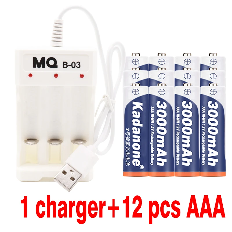 Батарея AAA 3000 mah 1 2 v Ni MH перезаряжаемая батарея для дистанционного управления
