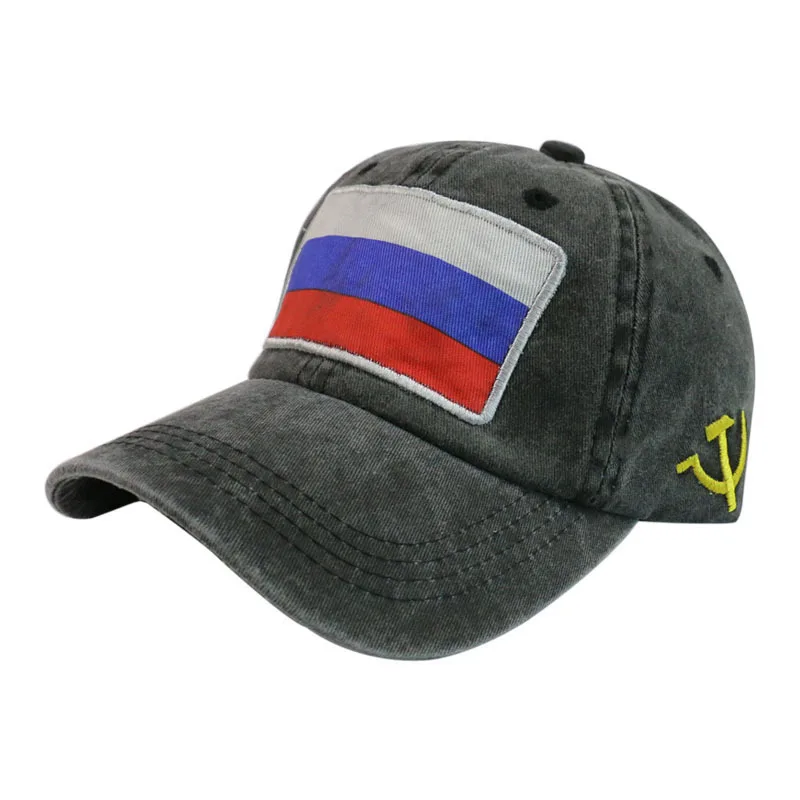 Бейсбольная кепка Winfox с вышитым флагом России в стиле поло военная Армейская