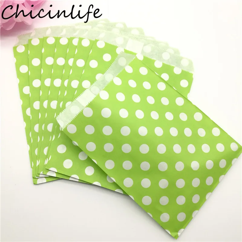Chicinlife 25 шт./лот крафт бумажные мешки в горошек конфеты печенье попкорн еда
