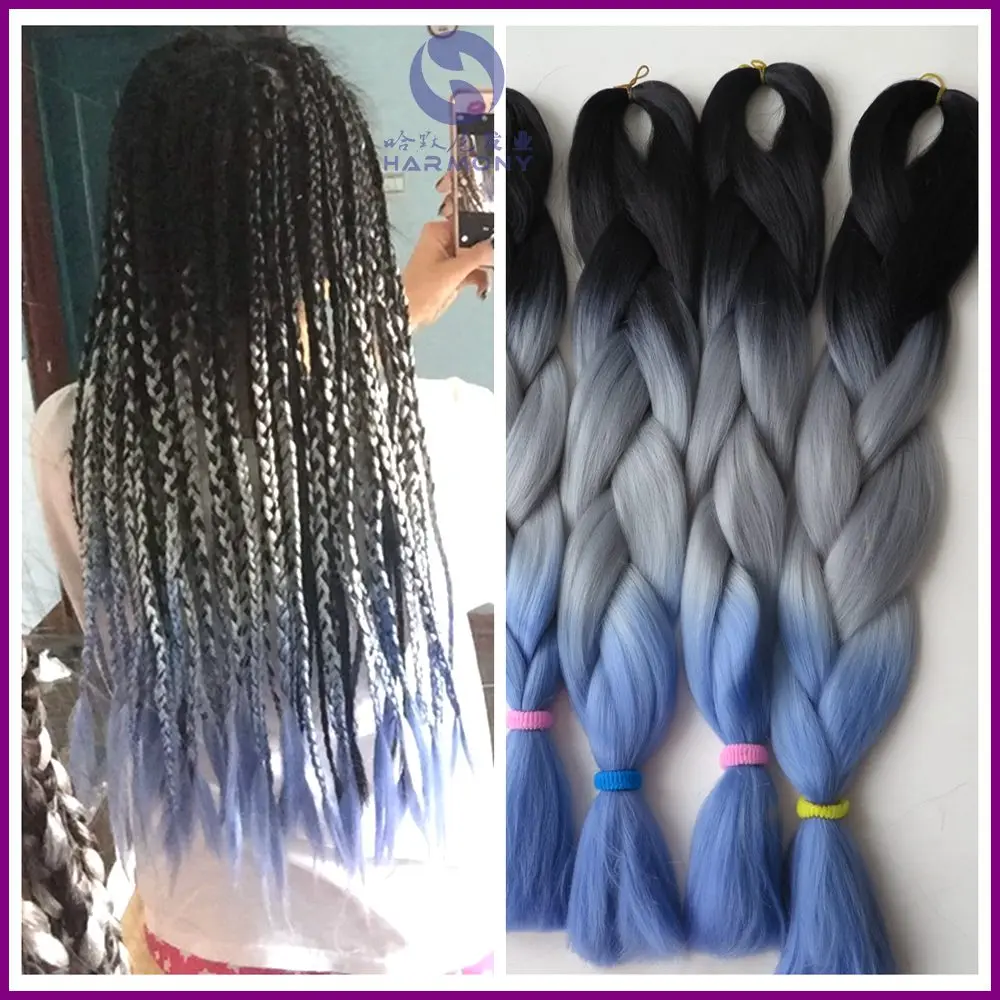 T1B/350 Desire for hair, 24 дюйма, 100 грамм, термостойкие, синтетические, Омбре, огромные косички, волосы для наращивания, косички, плетение - Цвет: T1B/350
