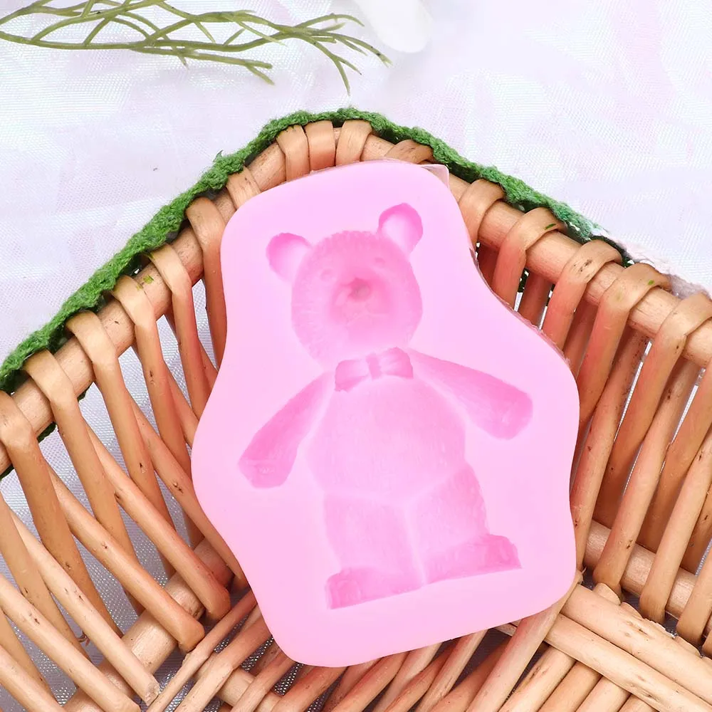 3D Силиконовая форма в форме виноградного медведя DIY Форма для выпечки шоколада