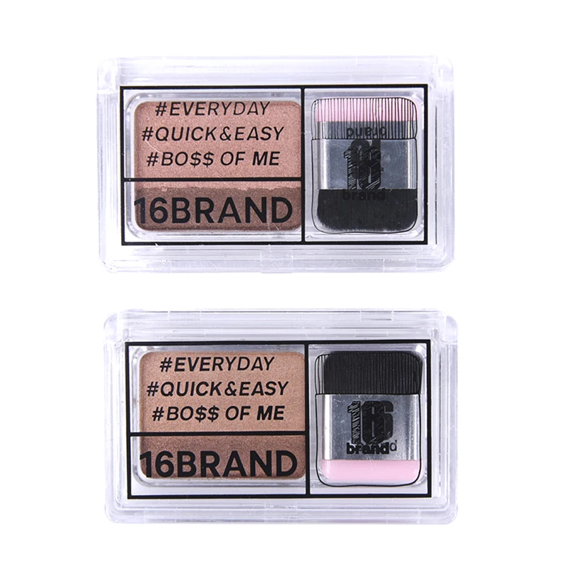 Модные 3 секунды женские тени для век макияж матовый двойной слой цветной