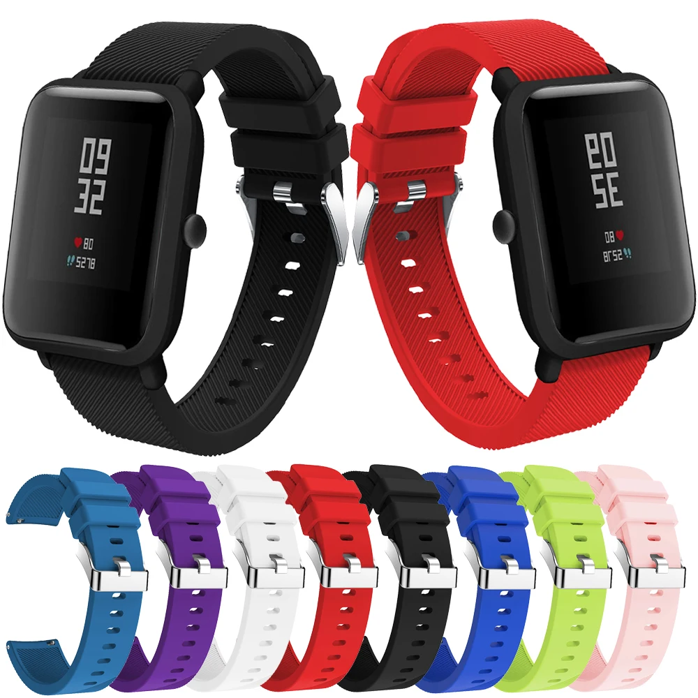 Мягкий силиконовый ремешок для наручных часов Xiaomi Huami Amazfit Bip Youth Edition Смарт часы 20