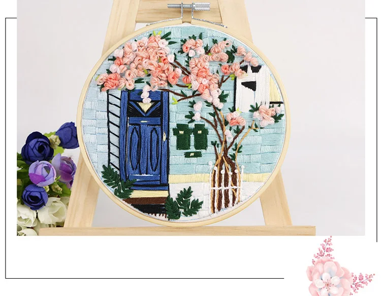 Креативные DIY наборы для цветочной вышивки 3D пейзаж узор наборы для вышивки крестом Рукоделие Ремесло шитье подарок аксессуары для дома Декор