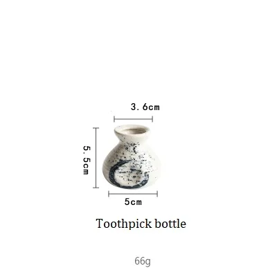 Toothpick Bottle NIMITIME японский стиль керамическая приправа банка бутылка с соевым соусом горшок Бутылочки Для Зубочисток Ресторан домашний лоток набор обеденных тарелок - Цвет: Toothpick Bottle