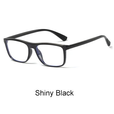 Shiny Black Ralferty, квадратные очки, оправа для мужчин и женщин, дизайнерские, TR90, анти-синий светильник, очки, очки, по рецепту, близорукость, oculo de grau, F8042 - Цвет оправы: Shiny Black