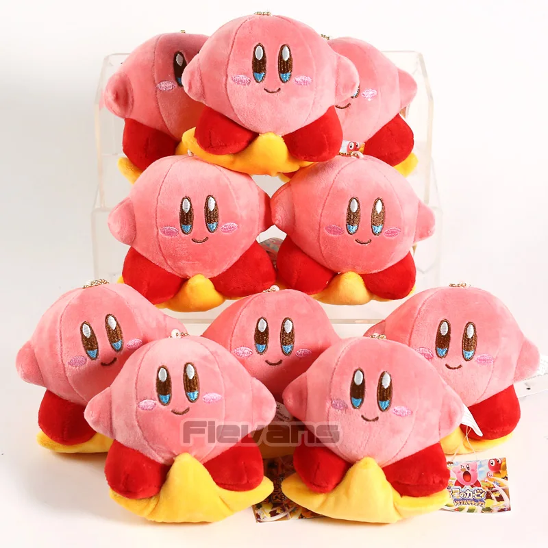 Kawaii Kirby розовые слоеные мини милые плюшевые куклы мягкие подвесные игрушки 10 шт./партия