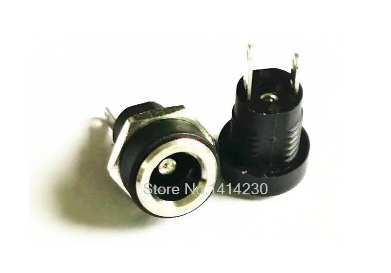 

5Pcs 3A 12v for DC Power Supply Jack Socket Female Panel Mount Connector 5.5mm 2.1mm Plug Adapter 2 Terminal types 5.5*2.1
