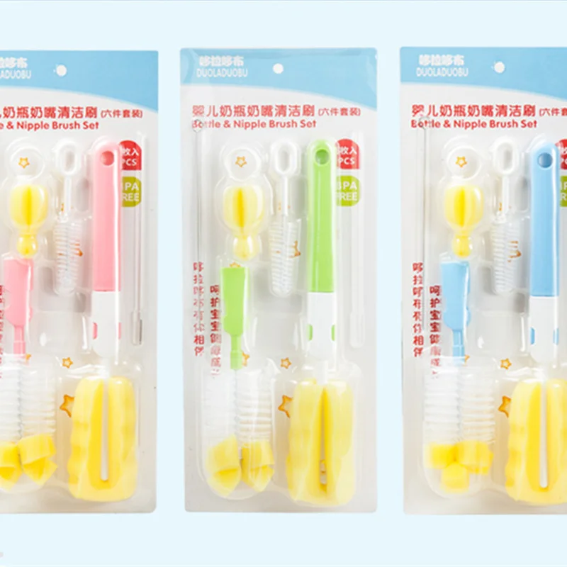 6 шт./компл. 2016 Новая Детская Бутылочка для бутылочек сосков набор очистки