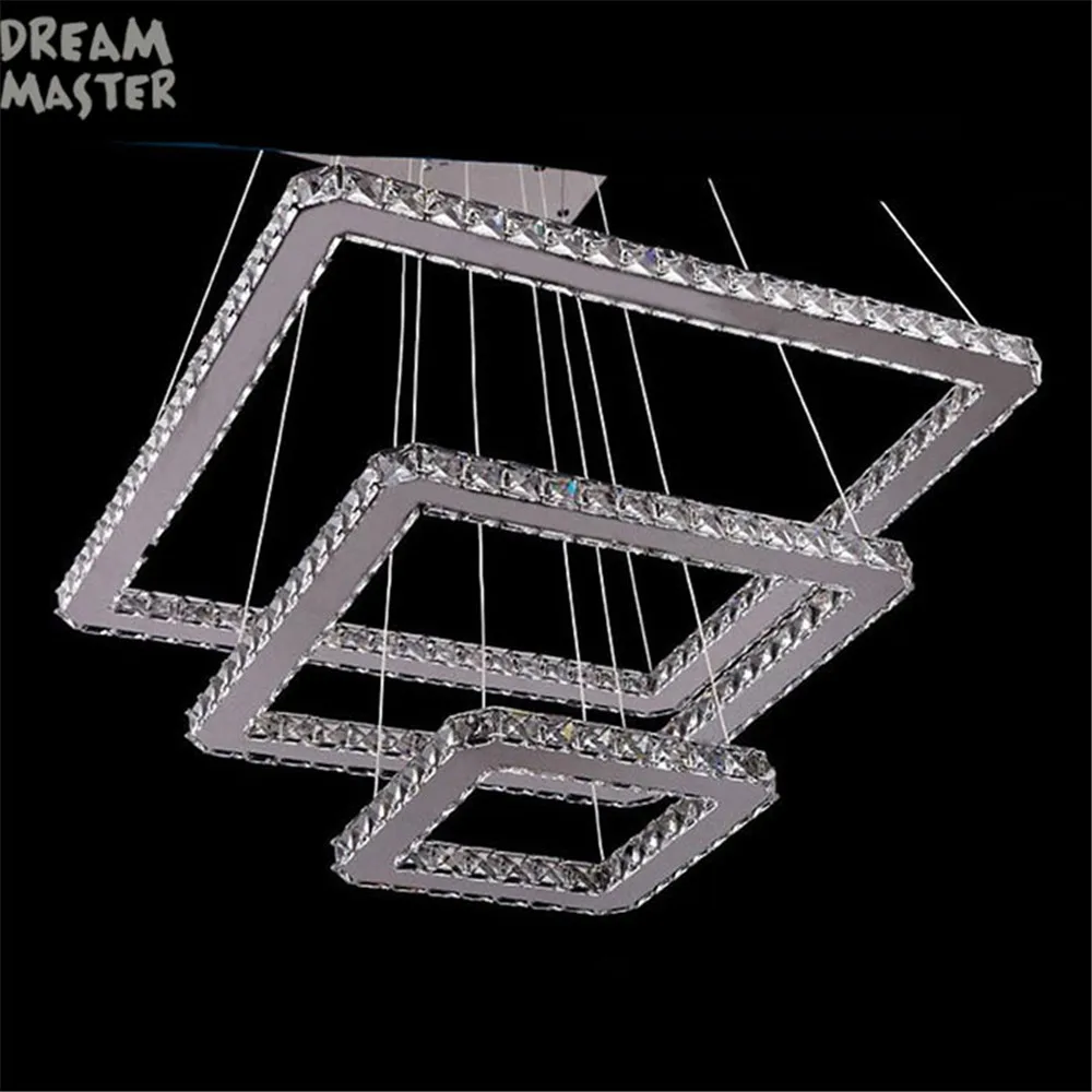 3 кольца светодиодный ная люстра K9 Хрустальная светодиодная Подвесная лампа