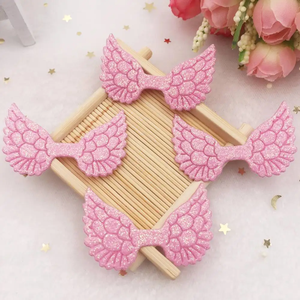 20 шт. микс Блестящие Блестки кожа ткань ангел апид аппликация в виде крыла патчи