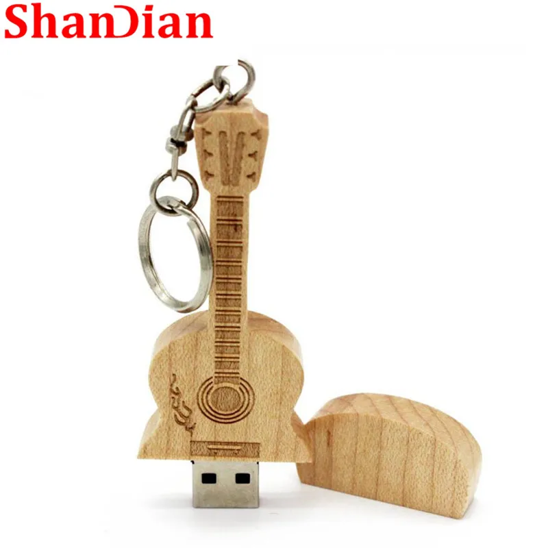SHANDIAN новая горячая деревянная гитара usb флэш-накопитель флешки флеш-накопитель 8 ГБ 16 ГБ 32 ГБ Автомобильный ключ флэш-карты памяти мини-подарок