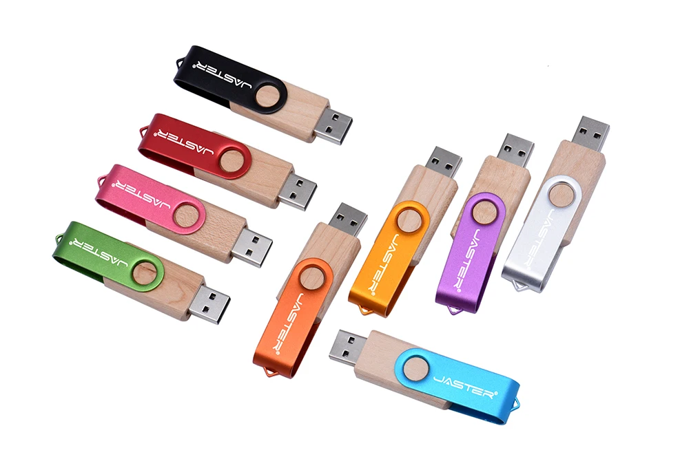 JASTER 10 шт. бесплатный логотип цветной металл+ клен дерево usb флеш-накопитель 4 ГБ 8 ГБ 16 ГБ 32 ГБ 64 ГБ 128 ГБ wediing персональные подарки