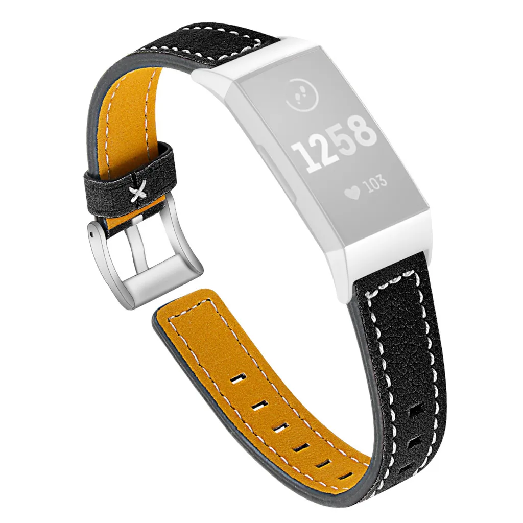 Ремешок-Браслет для fitbit Smartwatch, мягкий ремешок, заменяет мужские Т-образные кожаные часы, ремешок на запястье для Fitbit Charge 3, часы для женщин и мужчин