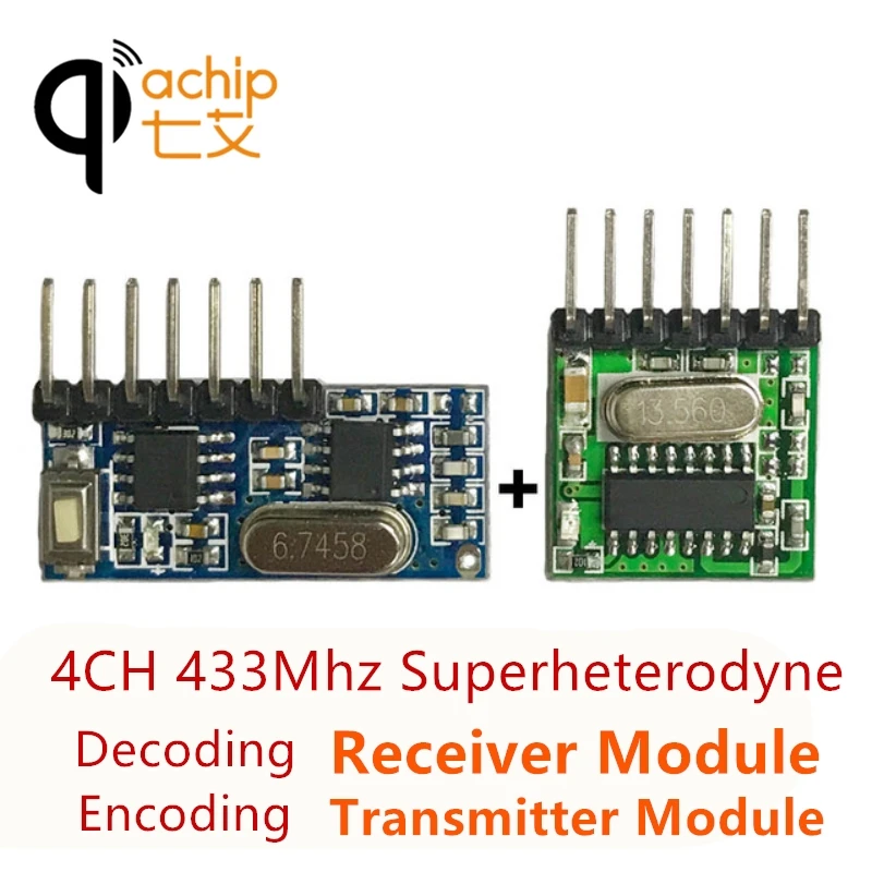 QIACHIP 433mhz беспроводной широкий преобразователь кодирования напряжения декодирующий ресивер 4 CH выходной модуль для 433,92 Mhz пульт дистанционного управления DIY
