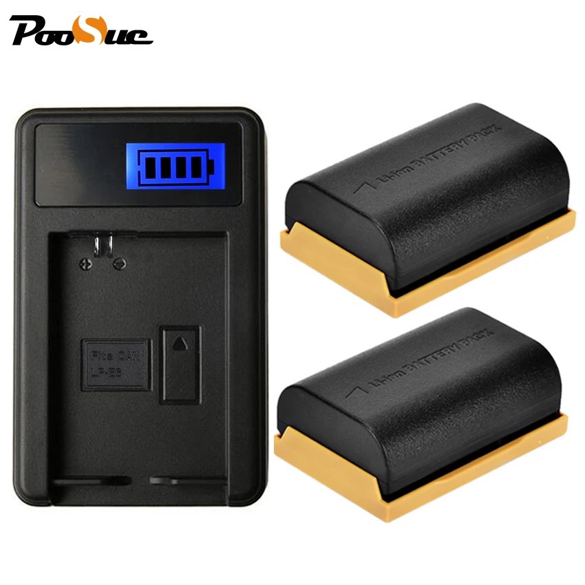 Зарядное устройство для Canon EOS 5DS R 5D Mark II III 6D 7D 60D 60Da 70D 80D DSLR 2 шт.|lp e6|battery lp e6lp-e6 battery |