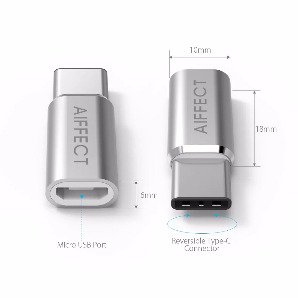 Адаптер AIFFECT Type C к адаптеру Micro USB type-C конвертеру B для мобильных телефонов