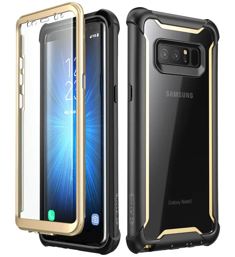 Для samsung Galaxy Note 8 чехол i-Blason Ares серия полный корпус Прочный Прозрачный Бампер чехол со встроенной защитной пленкой