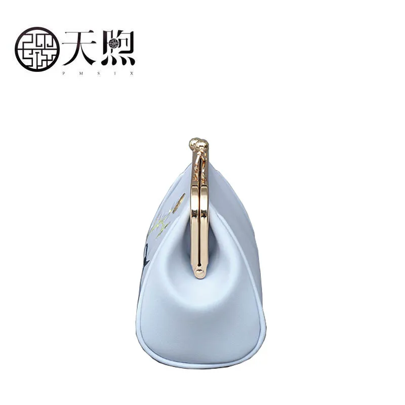 Pmsix 2020 New Women Leather bag quality handbags Fashion Chain embroidered Luxury Cowhide tote women leather shoulder | Багаж и сумки