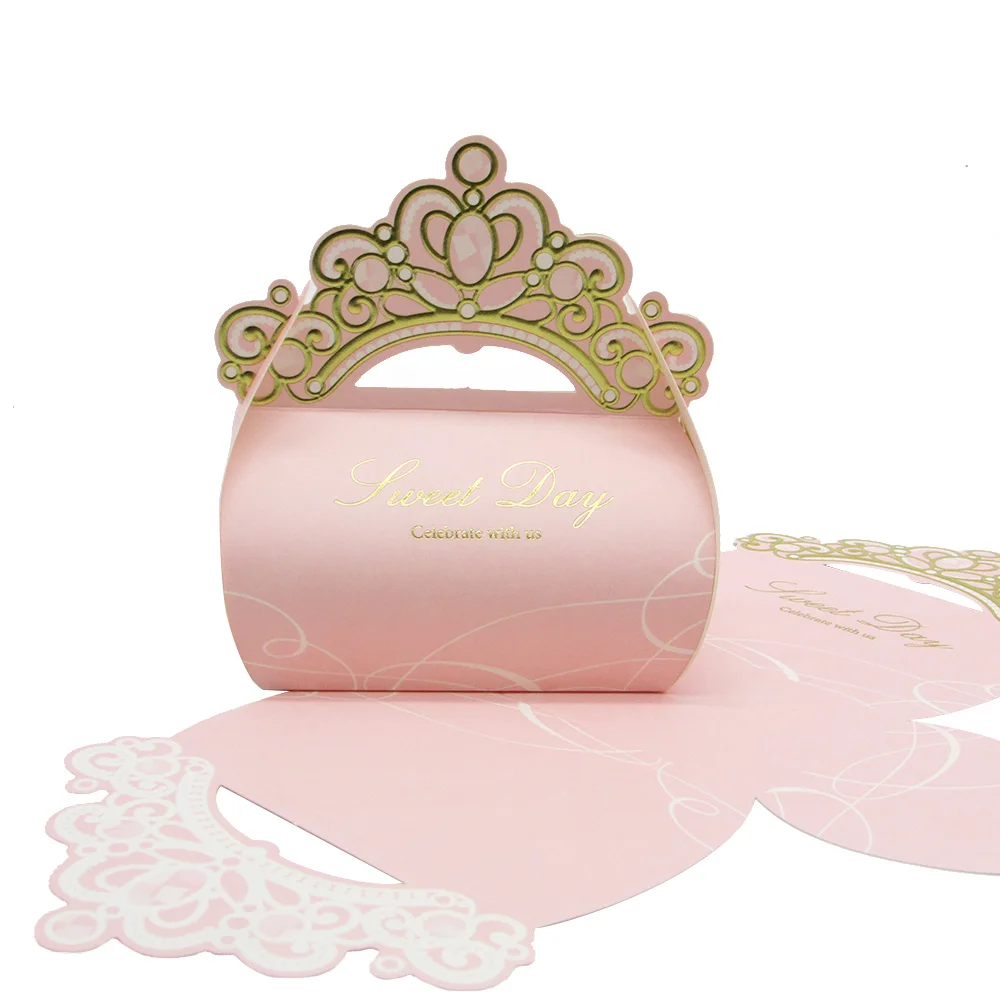 10 шт бронзовая Королевская корона коробка конфет сладкий день Свадьба сувениры