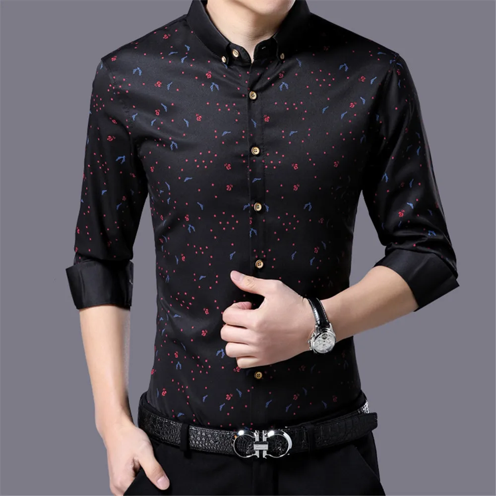 Shirt 10 Элегантная рубашка для обеда, мужская деловая рабочая одежда, Топ Harajuku, новинка, блуза, Ретро стиль, длинный рукав, мужские рубашки, Прямая поставка - Цвет: Shirt 10